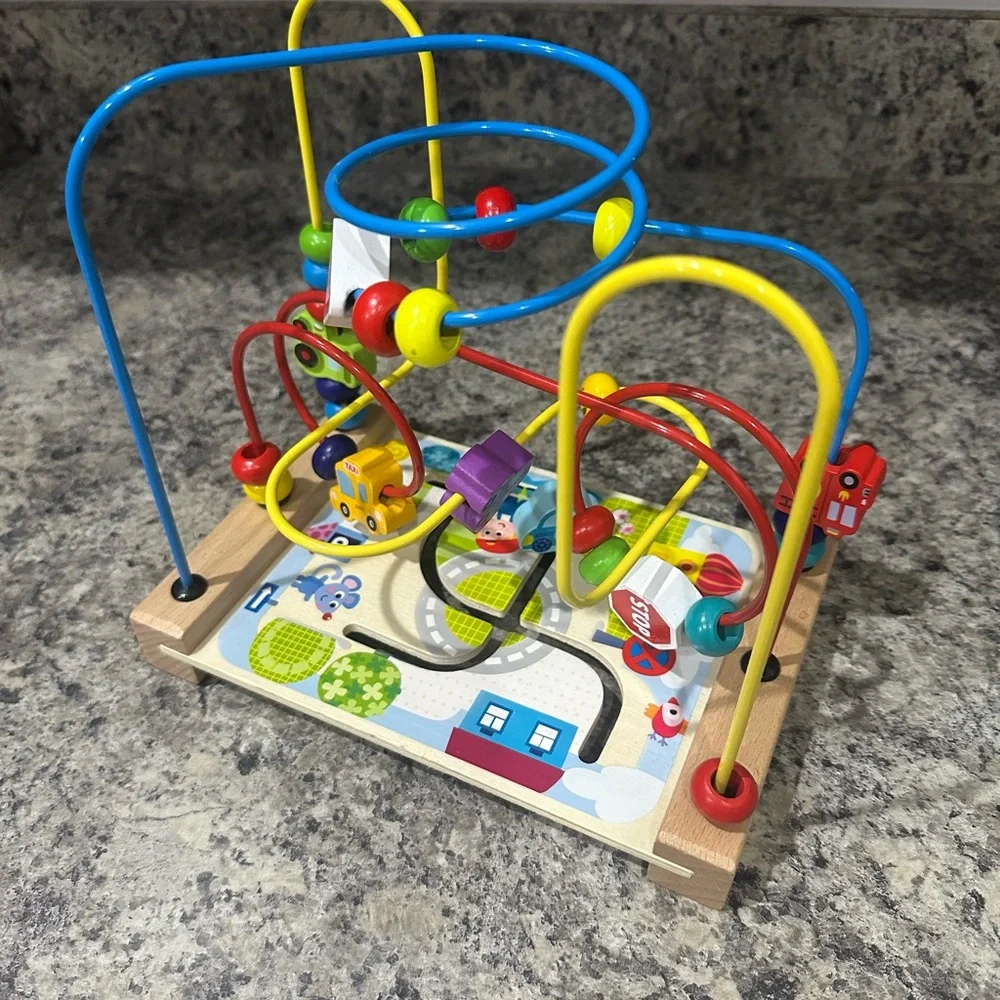 Bead Maze Activity Roller Coaster Toy Cars